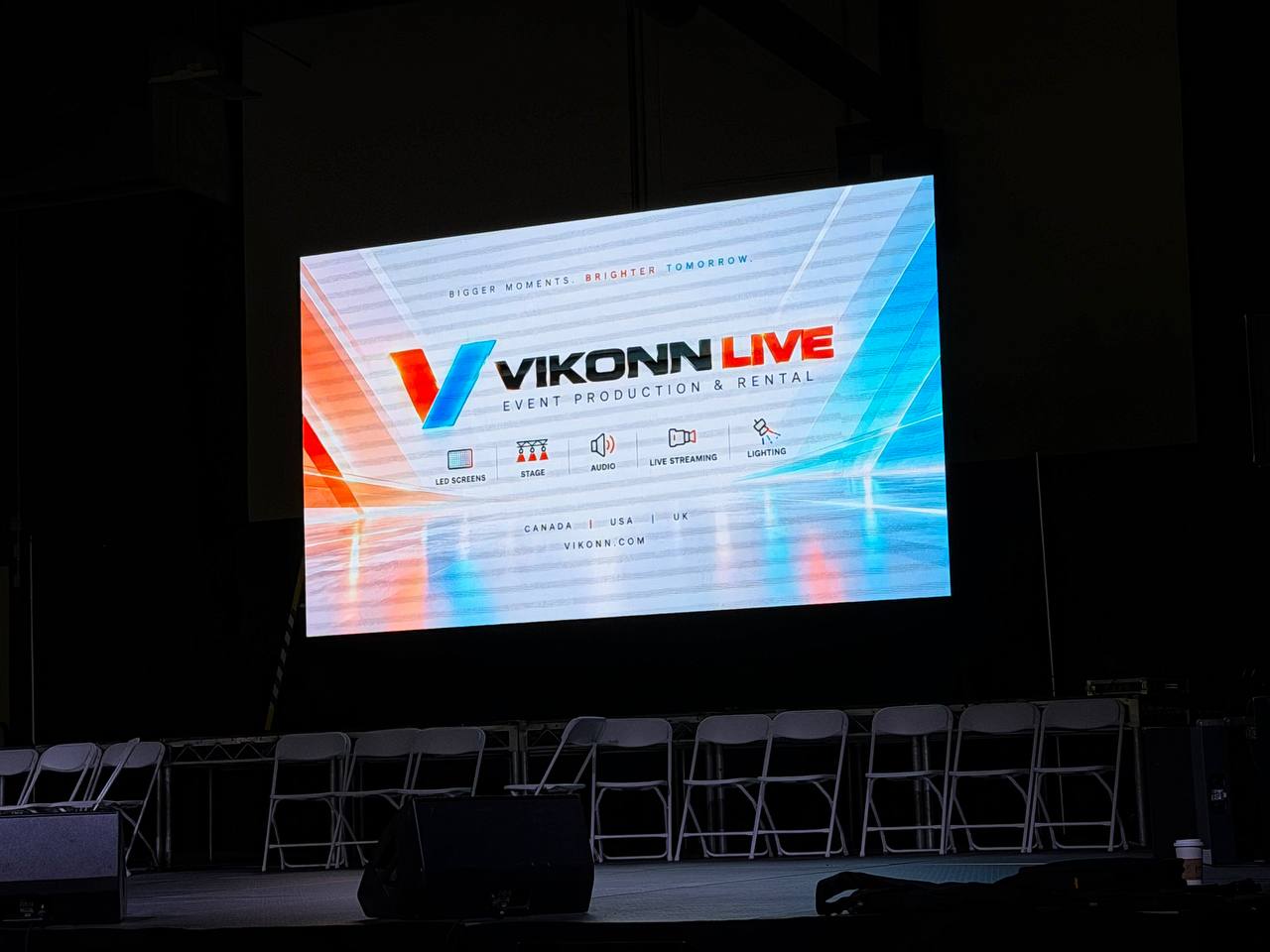 LED video wall in a hall